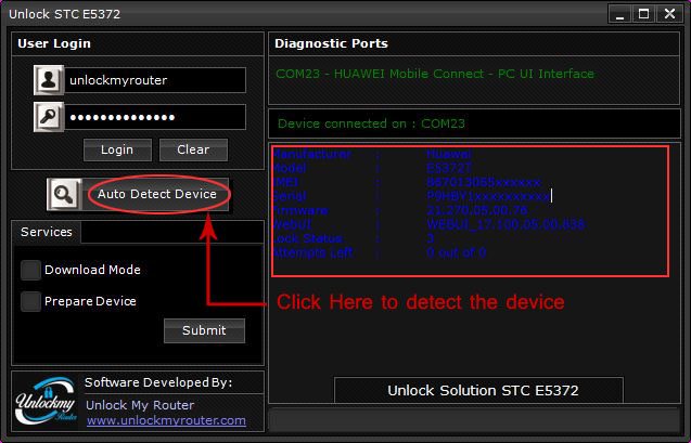 Unlock STC E5372ts-601 4G Huawei Router