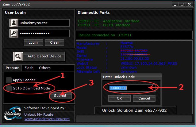 How to unlock Zain E5577s-932