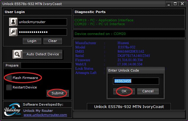 Unlock E5578s-932 MTN