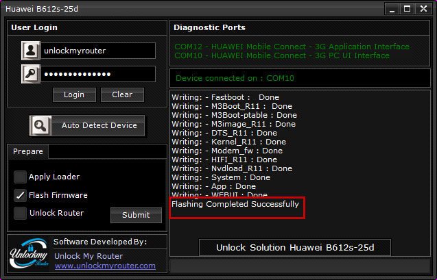 Unlock Huawei B612s-25d