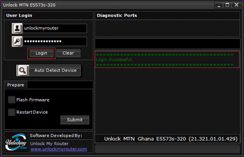 Unlock MTN Ghana E5573s-320