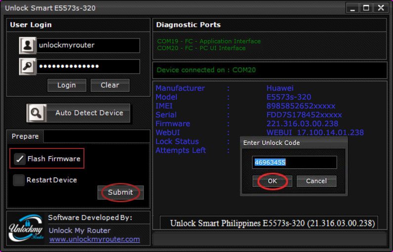 Unlock Smart Philippines E5573s-320 