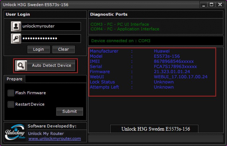 Sweden H3G Huawei E5573s-156