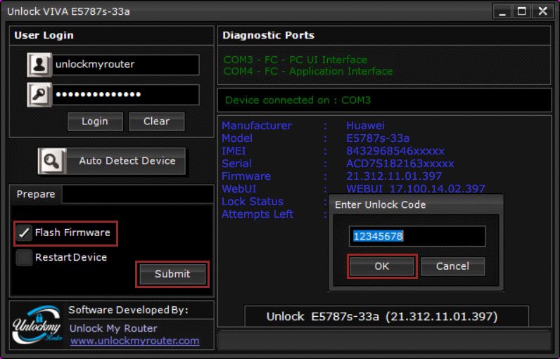 Unlock Huawei E5787s-33a VIVA 