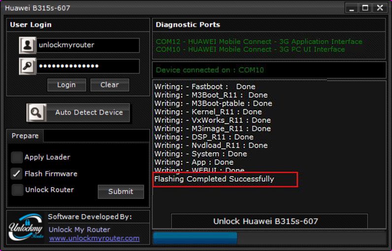 Unlock B315s-607 Router