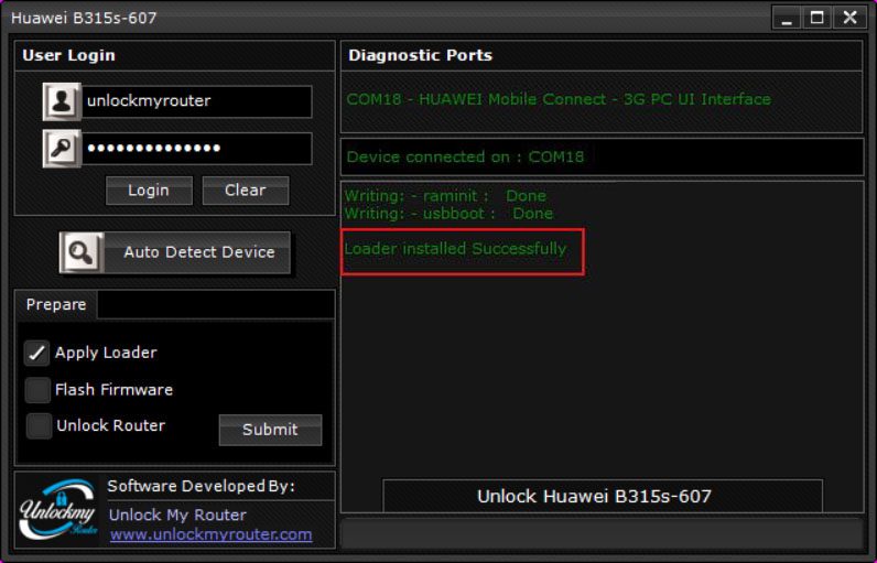 Unlock B315s-607 Router