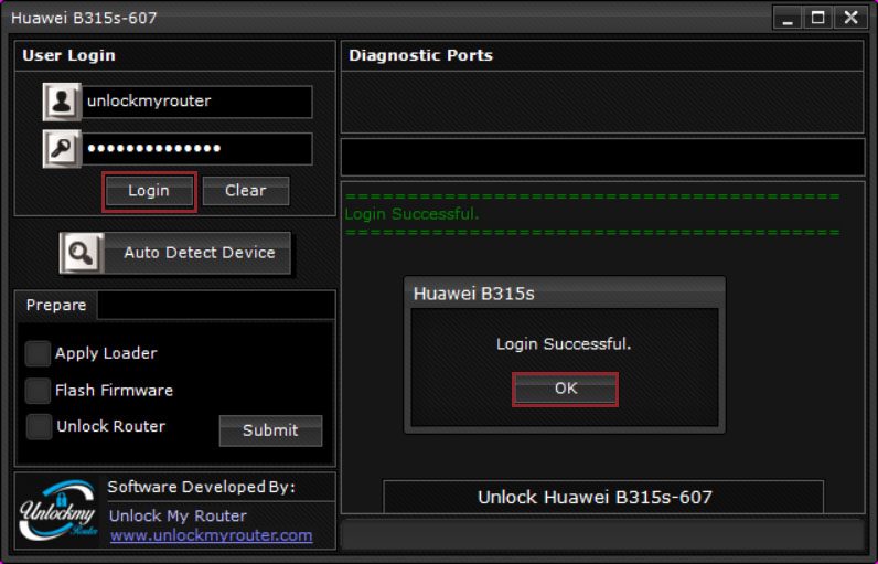 Unlock B315s-607 Router