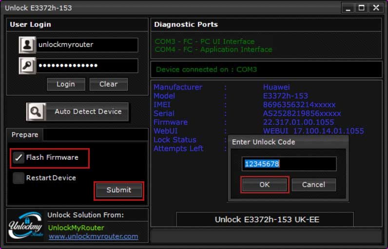 Datalock code huawei e3372h где взять